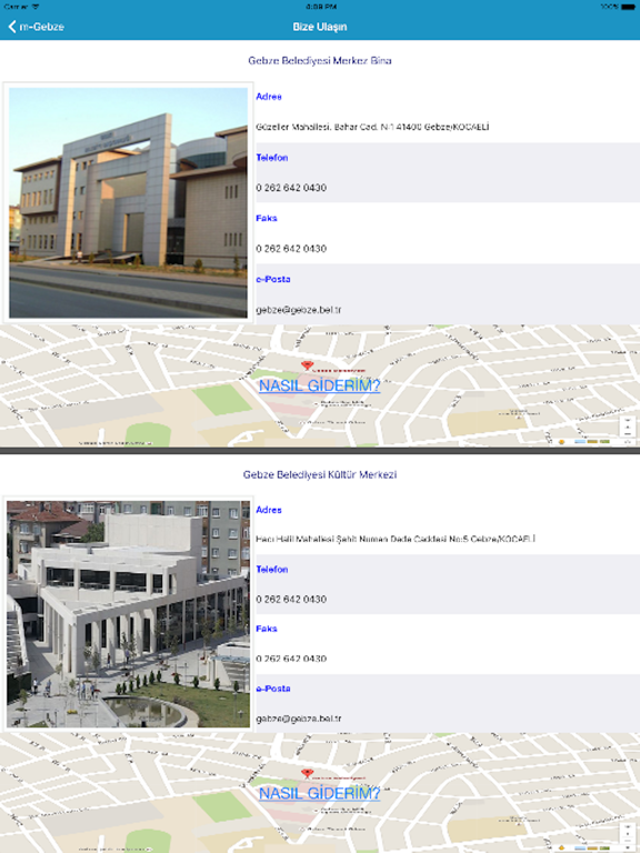 Gebze Belediyesi mGebze iPad screenshot
