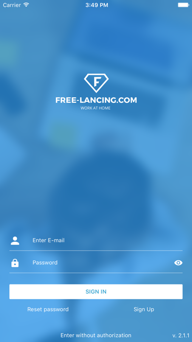 FREE-LANCING.COM app screenshot