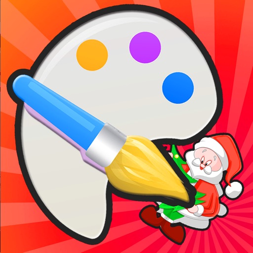 Christmas Kids Coloring Book Crayon free icon