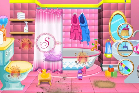 Pregnant Princess Cleaning Home game for girls screenshot 2