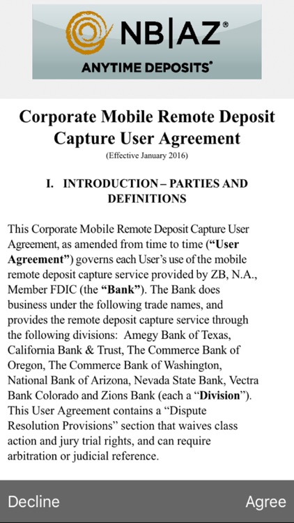 NB|AZ ANYTIME DEPOSITS® Mobile RDC