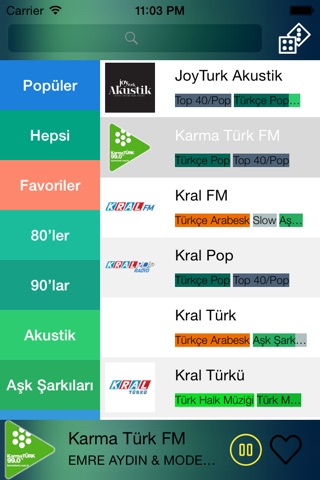 Radyo - Radyo Dinle - Müzik Dinle - En Popüler Türkçe Radyo Kanallarını Dilediğin Yerde Ücretsiz Dinle screenshot 2