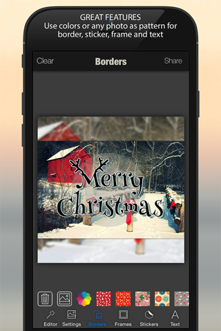 Xmas Photo Card Maker : Merry Christmas & Happy New Year Stickers, Borders, Pic Frames screenshot 3