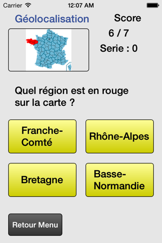 Quiz régions de France screenshot 2