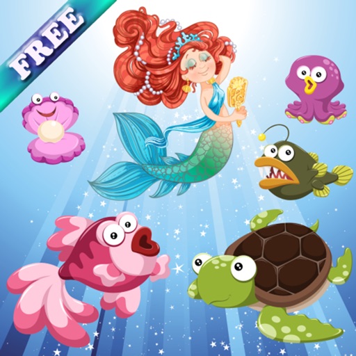 Mermaids and Fishes for Toddlers and Kids : discover the ocean ! FREE app icon