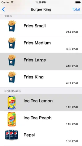 Game screenshot Fast Food Caloriemeter apk