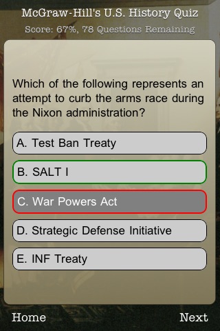 McGraw-Hill U.S. History Quiz Set 1 screenshot 3