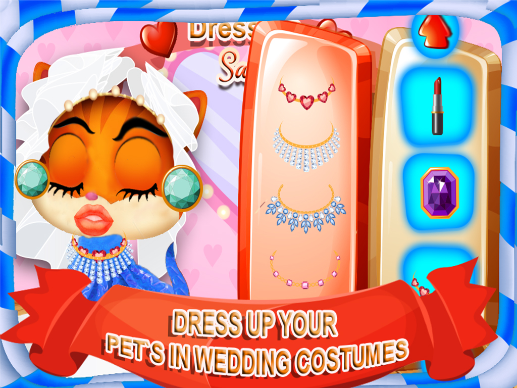 My Pets Wedding Salon Dressup - A virtual furry kitty & fluffy puppy marriage makeover game screenshot 7