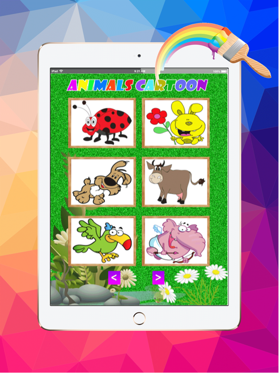 Animals Cartoon art pad : Learn to paint and draw animals coloring pages printable for kids free iPad screenshot