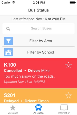 Osseo Area Schools Bus Status App screenshot 2