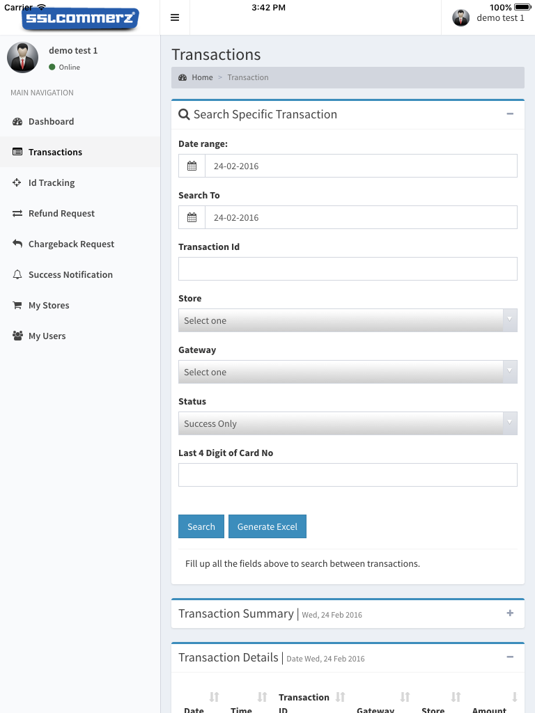 SSLCOMMERZ Merchant Panel