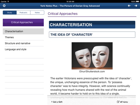 The Picture of Dorian Gray York Notes Advanced for iPad screenshot 2