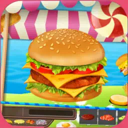 Hamburger Star Cooking Game - maker food burger for girls and boys app icon