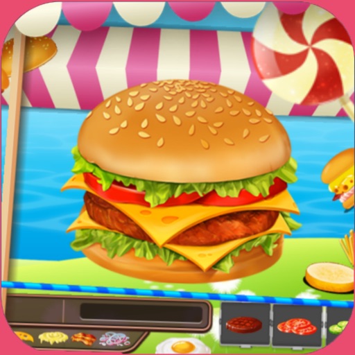 Hamburger Star Cooking Game - maker food burger for girls and boys icon