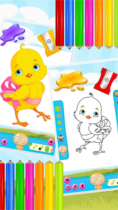 Screenshot #2 pour Petit poussin Coloring Book Dessin et peinture Art Studio Jeu pour les enfants le jour de Pâques