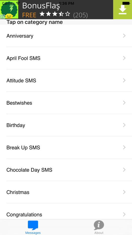 Free SMS Message Templates - Useful for daily SMS - 1.0 - (iOS)