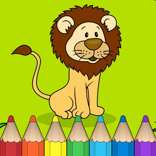 Coloring games for kids: Animal & Zoo Icon