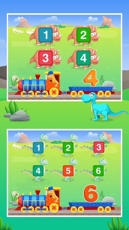 Dinosaur Number Train - Jurassic Dino Educational Game & Fun Activity to Help Kids and Toddlers Learn Numbers screenshot-4