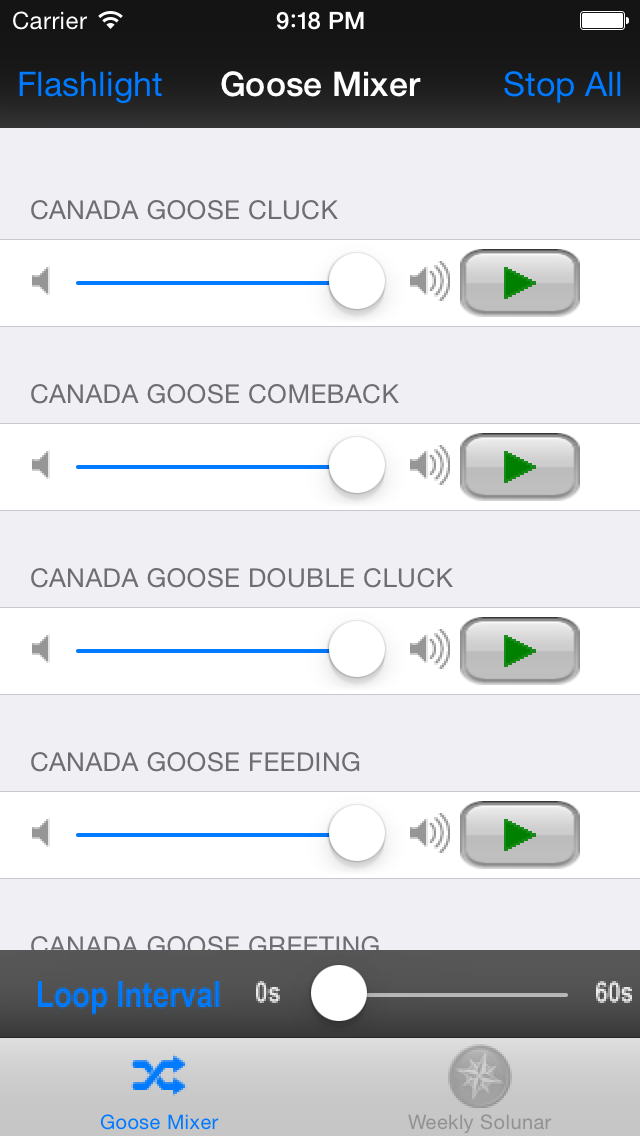 Goose Call Mixer Screenshot