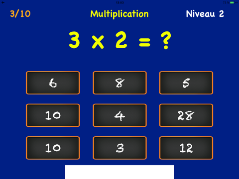 Screenshot #4 pour Multiplication - Apprendre, test de multiplication