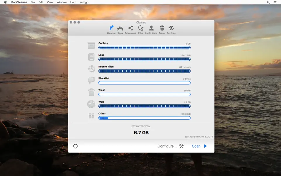 Screenshot 1 of MacCleanse 14.3