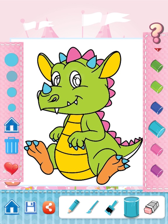 Screenshot #6 pour Livre De Coloriage Dessin Dragon - caricature mignonne art idées pages pour les enfants