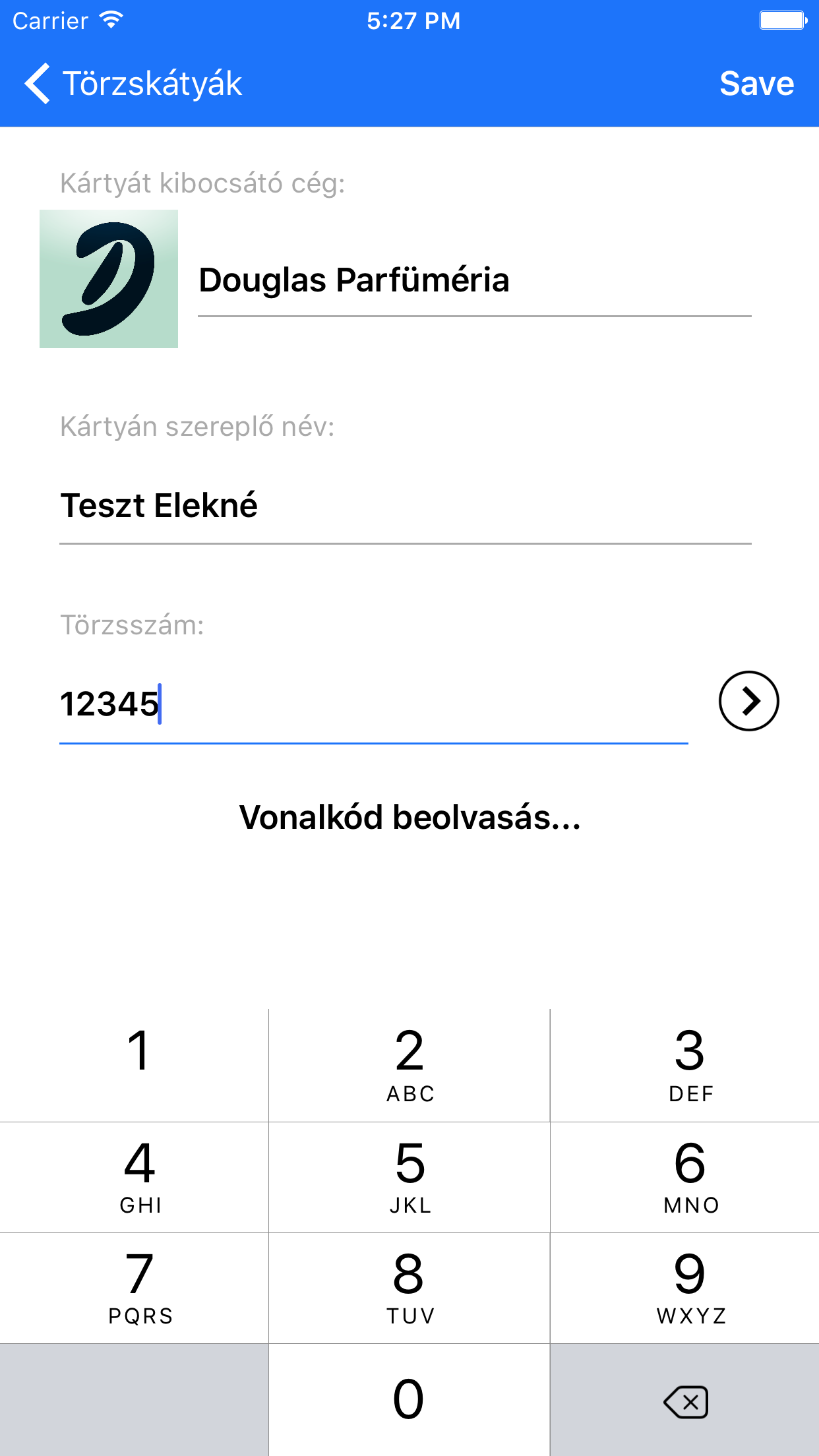Törzskártya screenshot 4