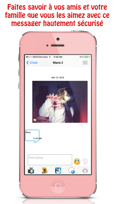 Screenshot #1 pour Love Notes Secure Messenger