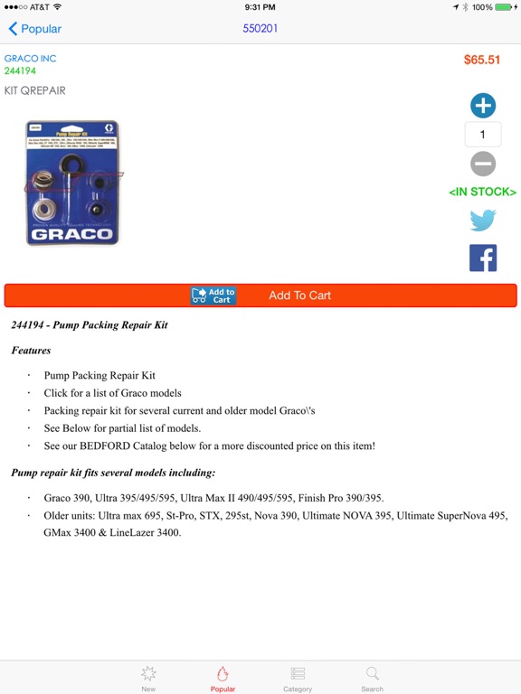 Lee's Tools for Graco iPad screenshot 4 - Shopping app