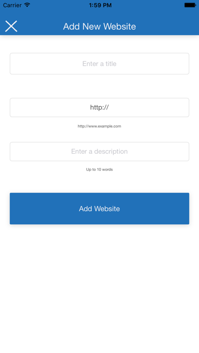Screenshot 2 of My Websites App