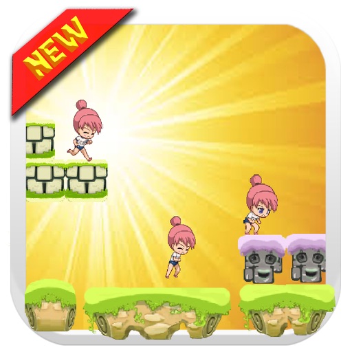Girl Pink Hair Run iOS App