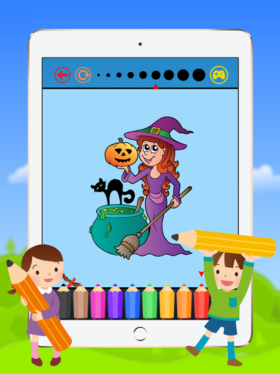 ハロウィンと魔女ぬりえ - 子供のためのゴーストを描画のおすすめ画像2