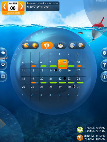 Screenshot #1 for Fishing Deluxe - Best Fishing Times Calendar