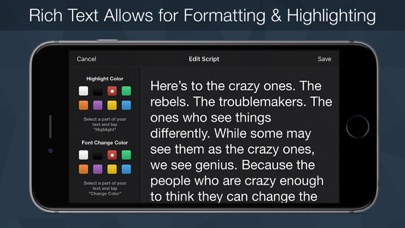 Teleprompter Pro - Script, Speech and Lyrics Prompter +のおすすめ画像4