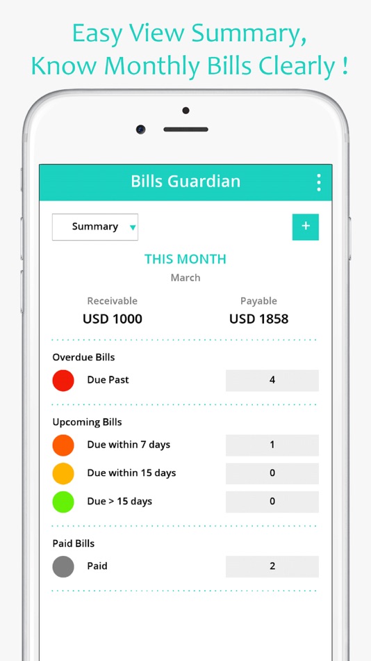 #2. Bills Guardian - Bill Keeper, Reminder & Tracker (iOS) 由: Zinitt