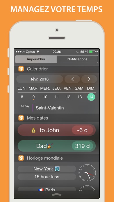 Screenshot #3 pour Widget Kit - Outils et Jeux dans votre Centre de Notification