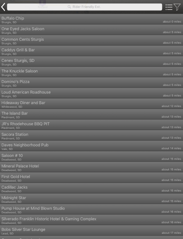 Screenshot #5 pour Sturgis Rider Friendly Establishments