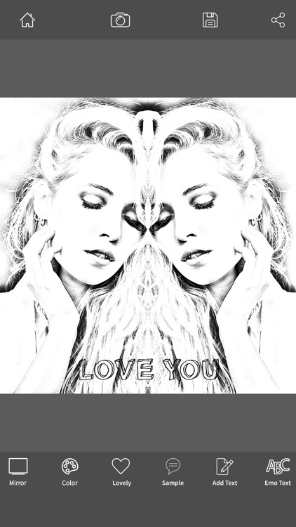 Photo editor Sketch, edit your image with mirror sketch effect - Mirror Sketch Photo
