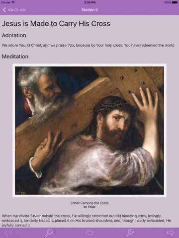 Via Crucis: Catholic Meditations on the Way of the Cross by St. Francis of Assisi iPad screenshot 1 - Utilities app