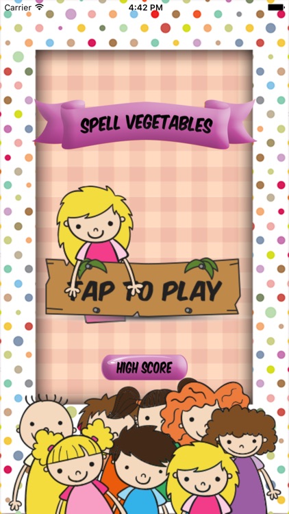 Spell Checker Puzzle Game - Vegetable Theme