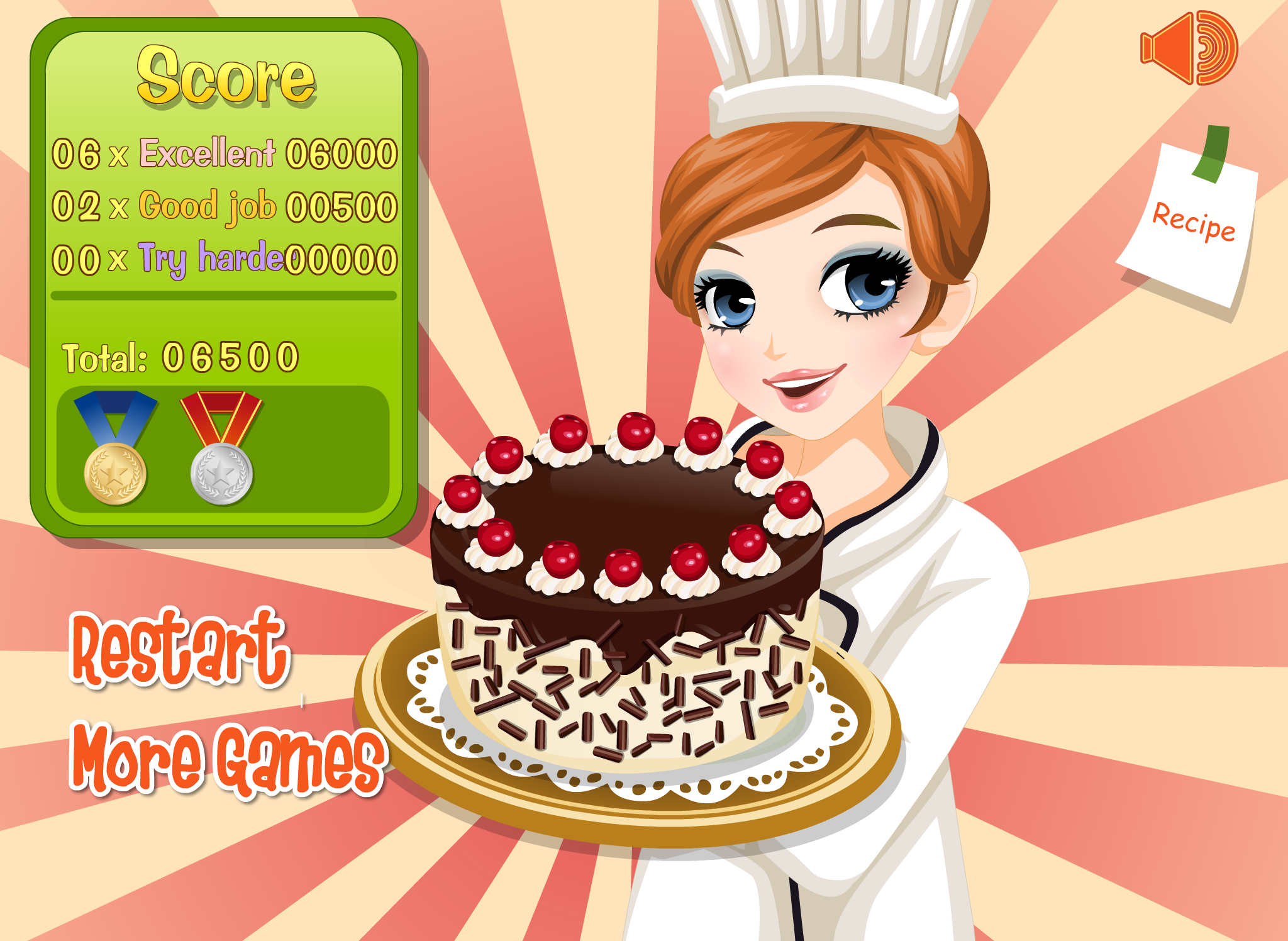 Tessa’s Schwarzwälder Kirschtorte – learn how to bake your Schwarzwälder Kirschtorte in this cooking game for kids
