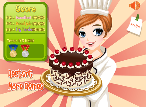 Tessa’s Schwarzwälder Kirschtorte – learn how to bake your Schwarzwälder Kirschtorte in this cooking game for kids iPad screenshot