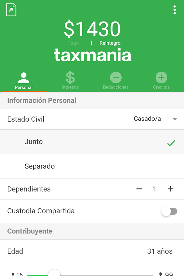 Taxmania Calculadora