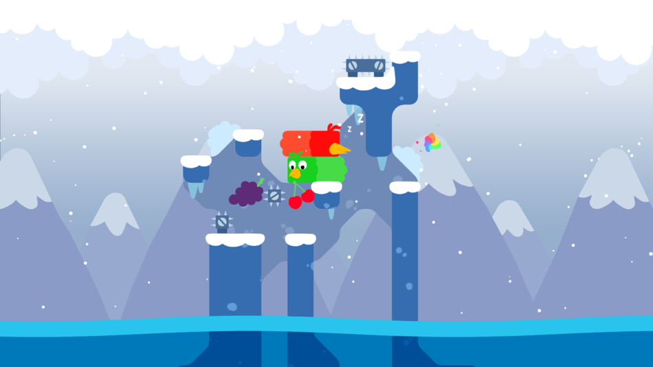 #5. Snakebird (iOS) Podle: Noumenon Games