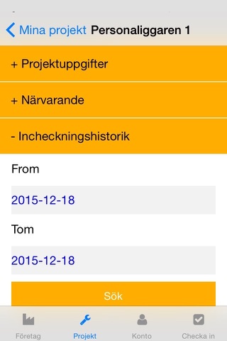 Byggdagboken personalliggare screenshot 4