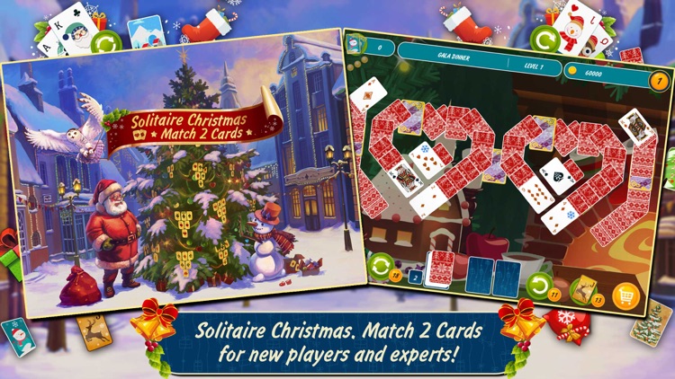 Solitaire Christmas. Match 2 Cards Free. Card Game