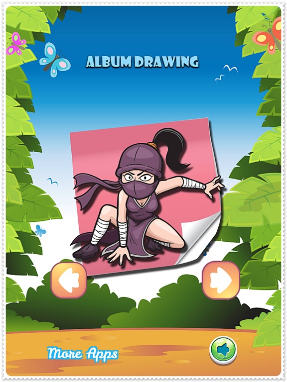 Coloring Book Cute Ninja Colorings Pages - pattern educational learning games for toddler & kids