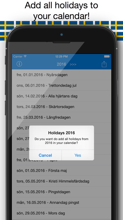Svenska Helgdagar - Kalender 2016 i Sverige för Semester och Lov Planering
