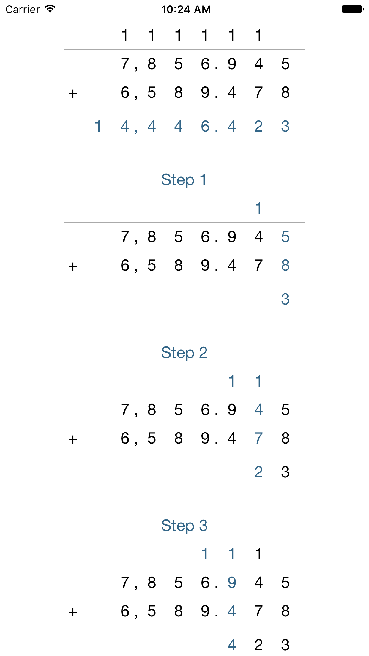 CalcStep Lite - Math Addition Steps in Pics screenshot 5