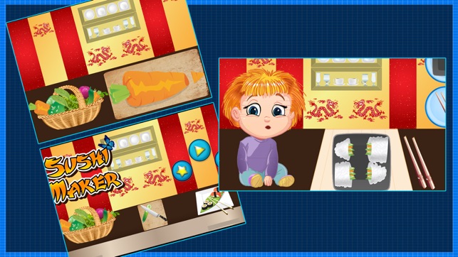 壽司製作 - 讓食物在烹飪這個遊戲的廚師為孩子們(圖4)-速報App